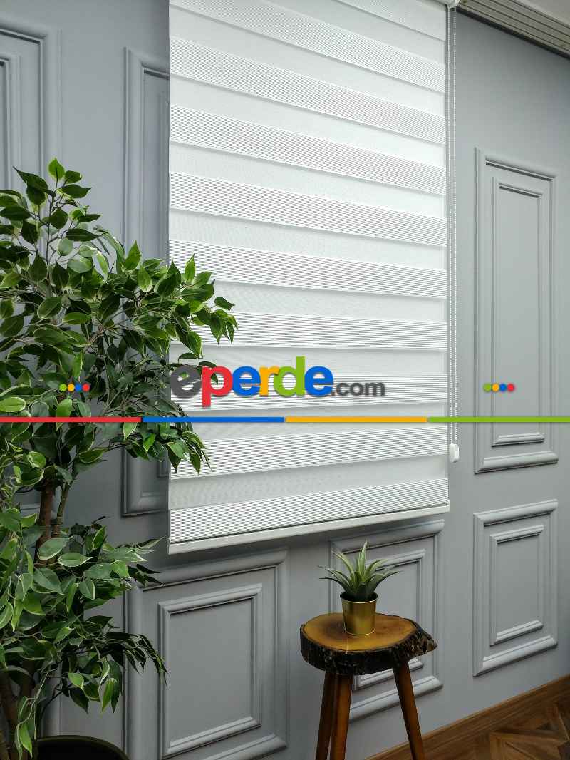 Mutfak - 2021 Sezonu - Zebra Perde - Micro Plise (pileli) Zebra Perde- Krem