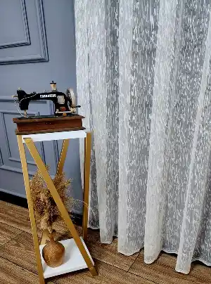 Yağmur Sade Düz Beyaz Renkli Ütü İstemez Tül Perde