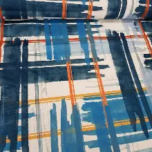 Etnik Desenli Fon Perde Evm215 _e - Kumaşı Kalındır Duck Bezi Değildir.- Lacivert-Mavi-Beyaz-Çok Renkli