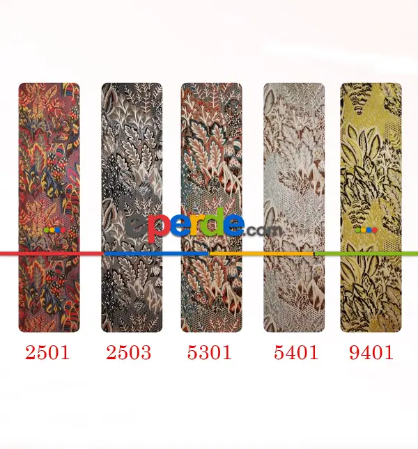 Taç Amazon Renkli Yaprak Model Pano Fon Perde 70cm X 290cm 