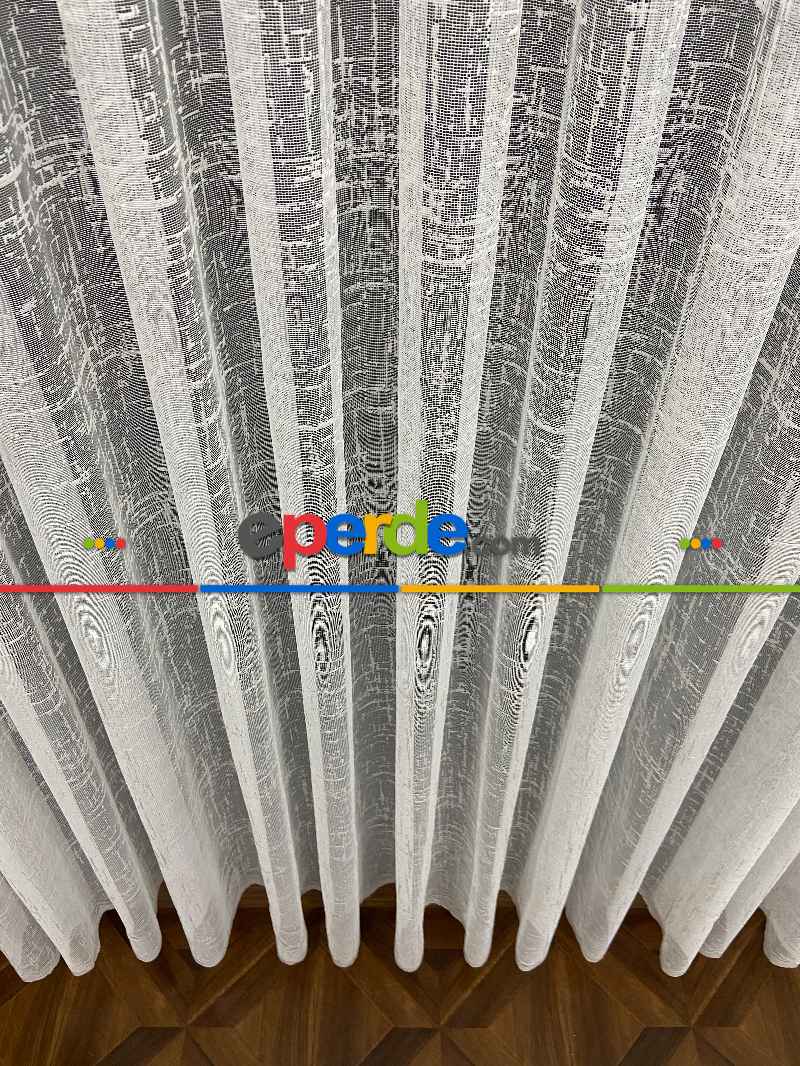 Mutfak - Salon Yatak Odası Fransız Dantel 2021 Tül Perde- Ekru