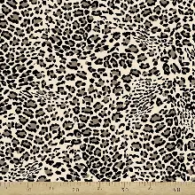 Leopar Desenli Fon Perde Evm259 -l - Kumaşı Kalındır Duck Bezi Değildir.- Krem-Kahve
