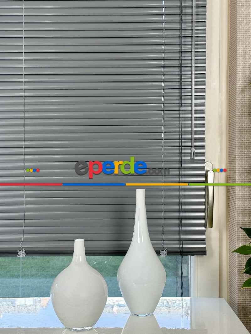 Koyu Gri Antrasit Alüminyum Jaluzi Perde - 25mm