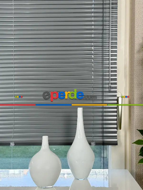 Koyu Gri Antrasit Alüminyum Jaluzi Perde - 25mm