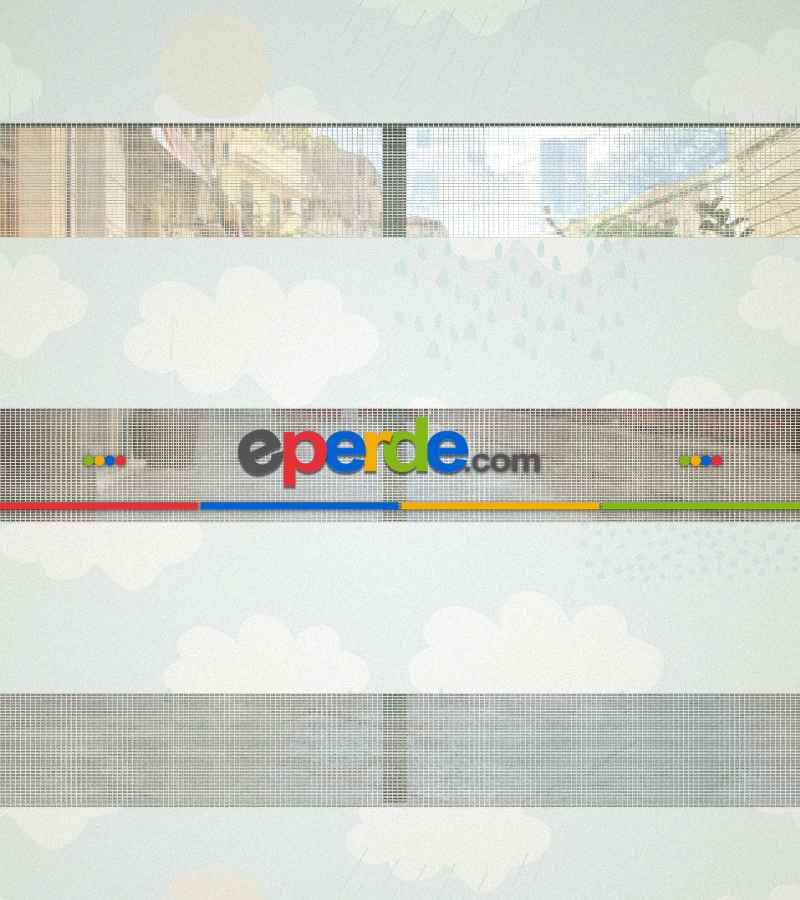 Bulut Desenli Baskılı Zebra Perde- Çok Renkli