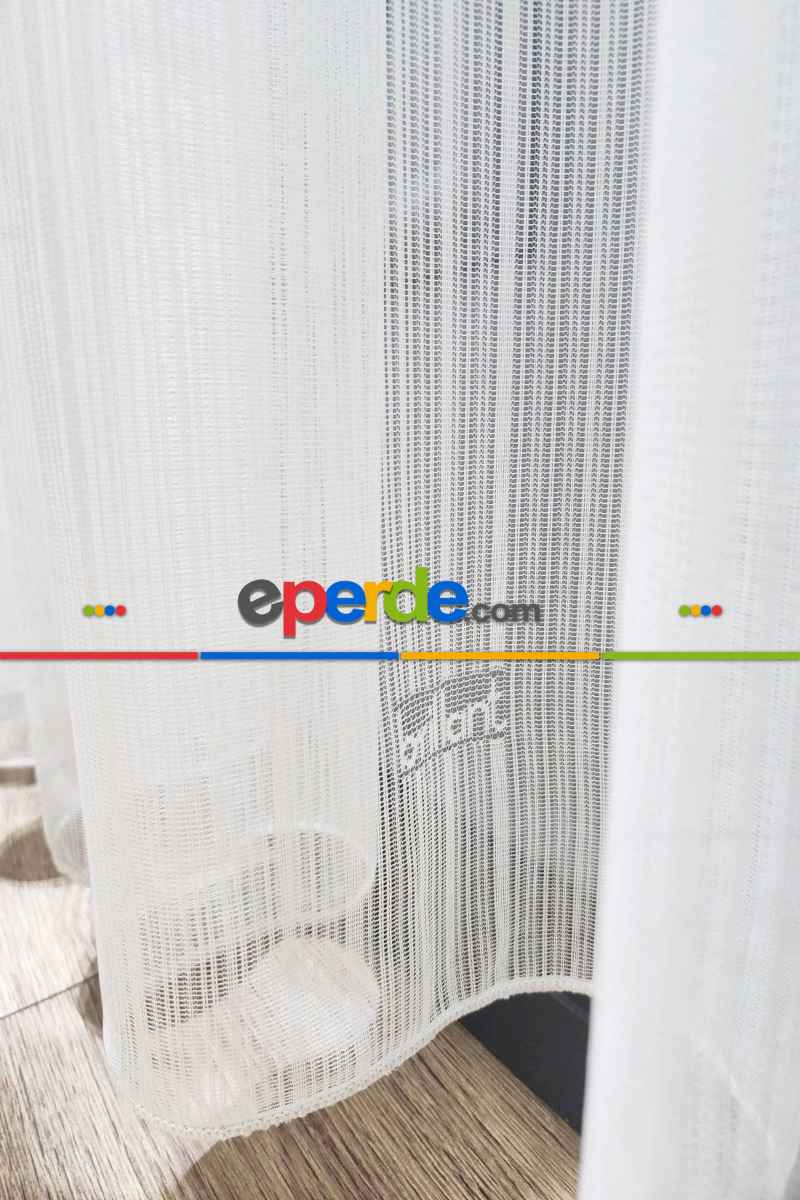 Brillant Örme Çizgili Yeni Tasarım Renk Desen Tül Perde