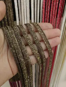 Altın Kahve Rengi İp Perde İpek Koza Serisi- Altın-kahve