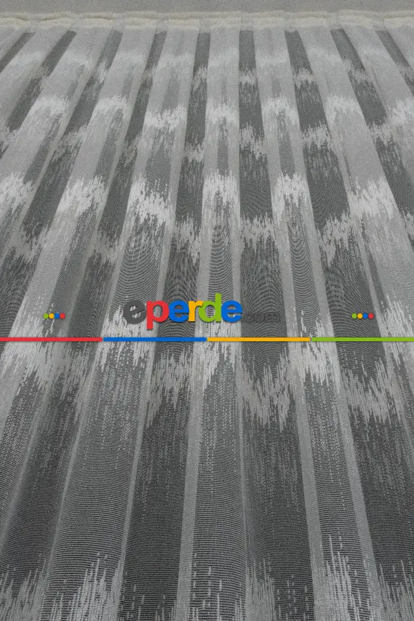 Salon - Taç Ütü İstemez Zikzaklı Yeni Tasarım Model Tül