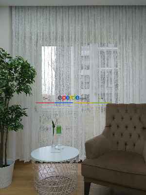 Fırsat Ürünü!! Hazır Ölçülü Fransız Dantel Tül Perde