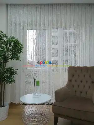 Fırsat Ürünü!! Hazır Ölçülü Fransız Dantel Tül Perde