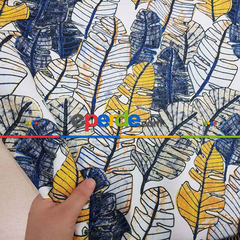 Mutfak Fon Perde Baskılı Evm737- Siyah