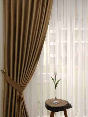 Açık Kahve Blackout Düz Fon Perde- Kahve Açık