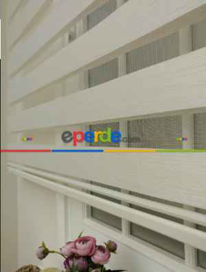 Zebra Perde -bambu Düz Zebra Perde- Ekru