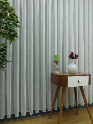 Ütü İstemeyen Düz Özel Dokulu Düz Tül Perde- Krem Açık