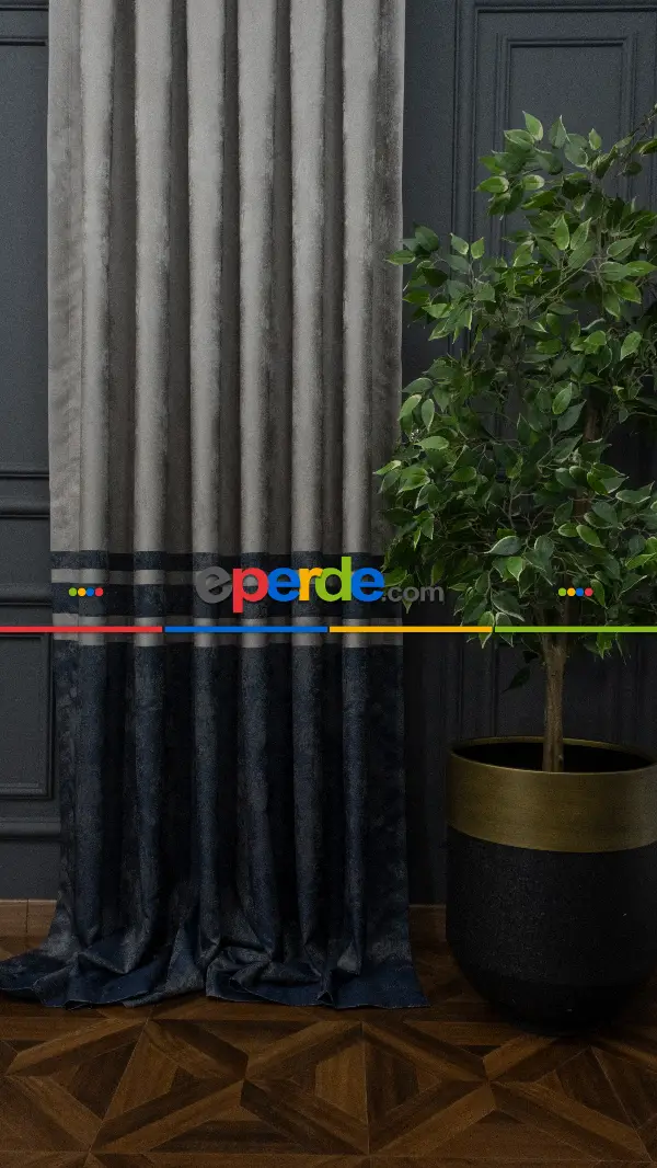 Salon 1. Sınıf Jakarlı Pano Fon Perde-  Çok Renkli 3