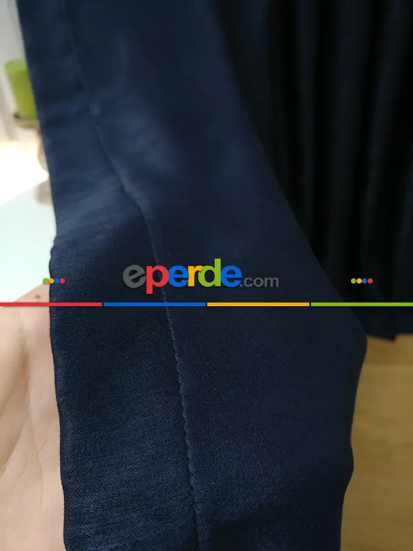 Soft Lacivert Fon Perde (180)- Lacivert