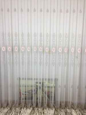 Arma Nakışlı Kadife Pudra İpek Zemin- Pudra