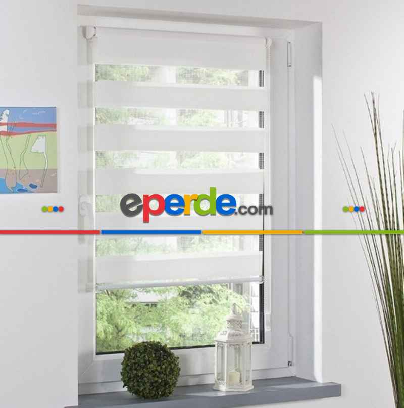 Ekonomik Düz Beyaz Zebra- Beyaz