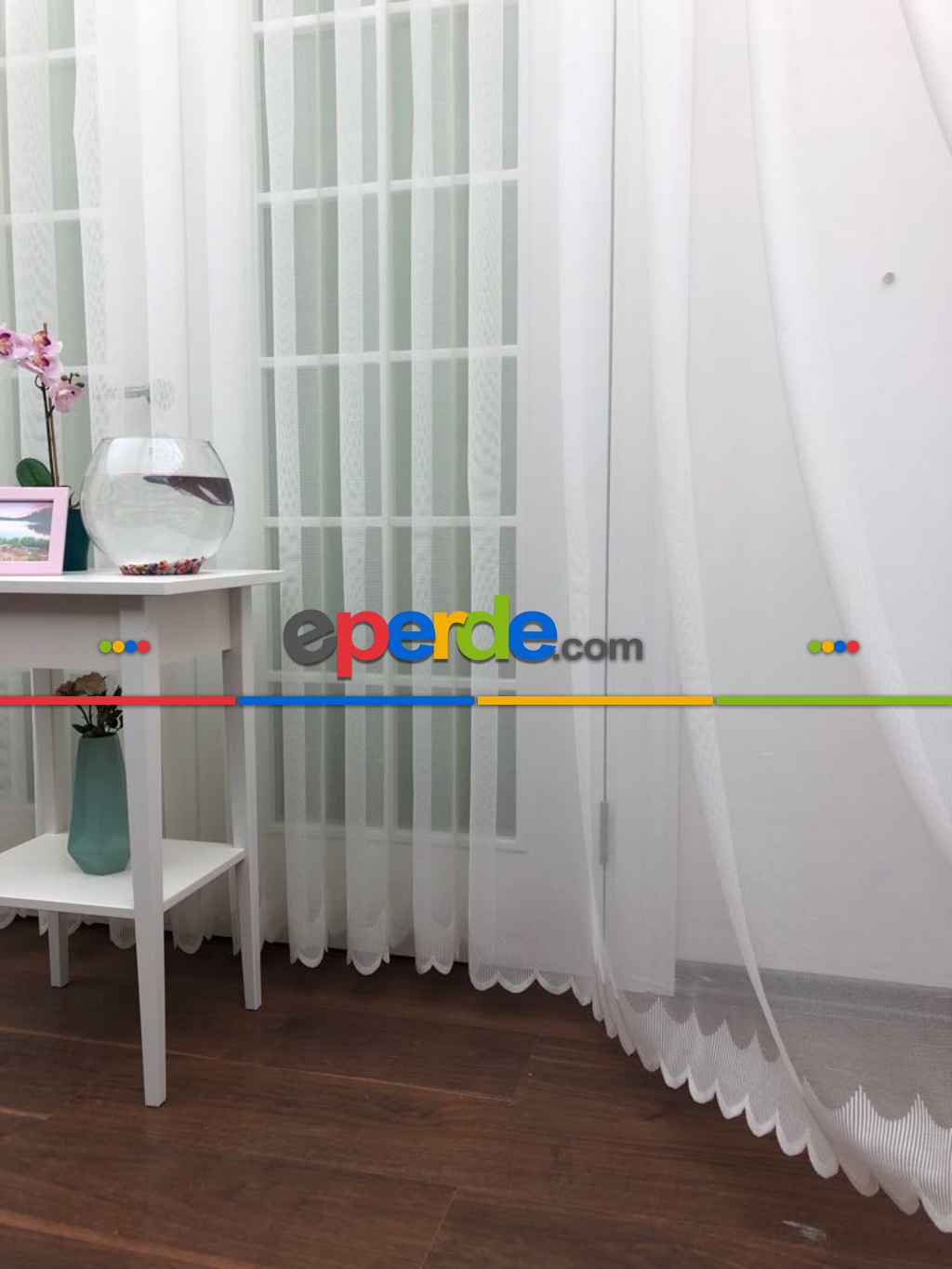 Özel Örme Dokulu Tül Perde 100% Orjinal Ürün- Ekru