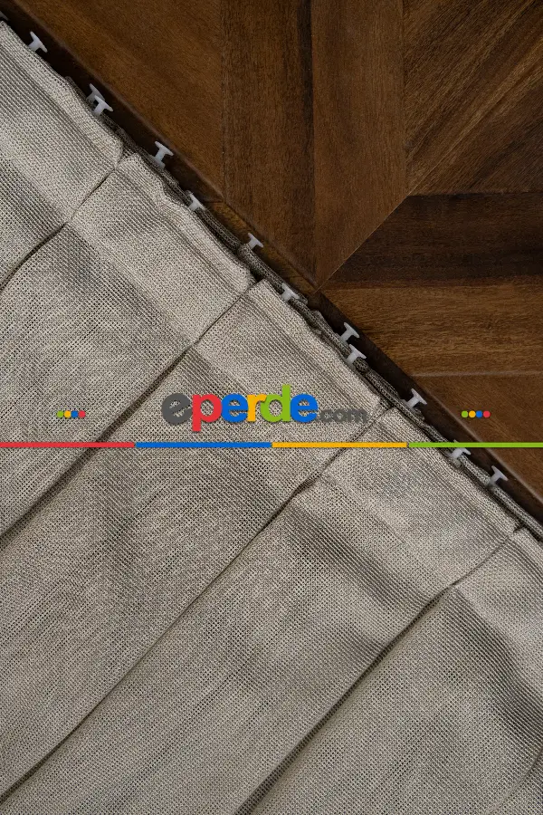 Salon Tül - Vizon Renkli Kedi Tırmalamalarına Dayanaklı Tül Perde