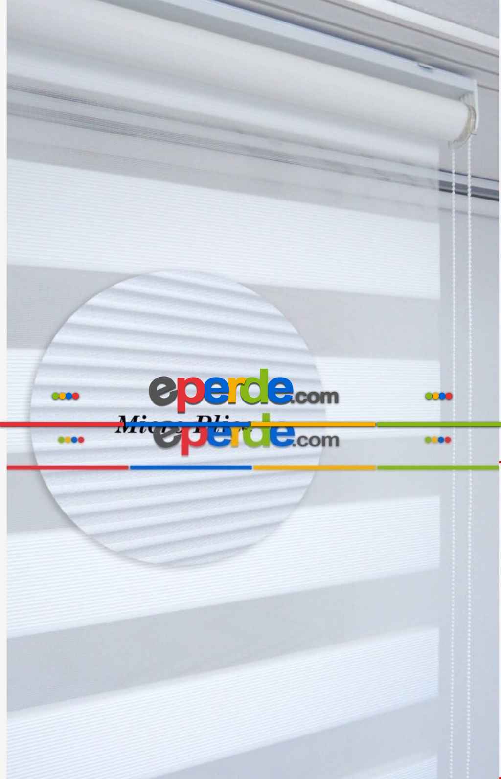 Zebra Perde Micro Pliseli Beyaz- Beyaz