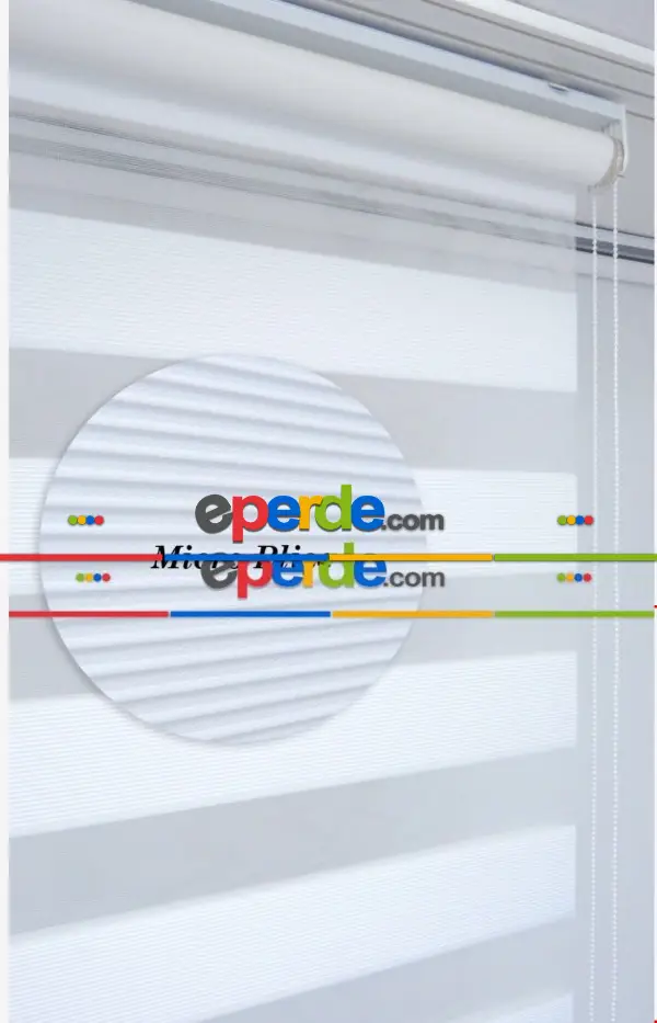 Zebra Perde Micro Pliseli Beyaz- Beyaz