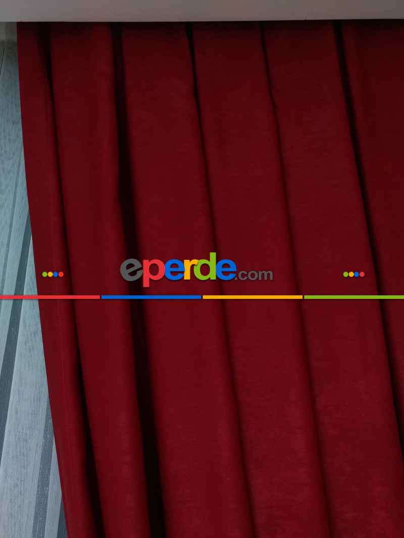 Soft Kırmızı Fon Perde (150)- Kırmızı