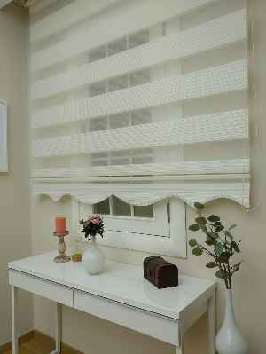 Zebra Perde - Geniş Pileli Zebra Perde- Ekru