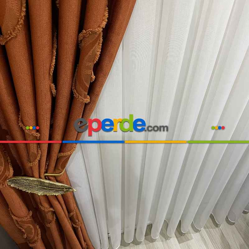 Brillant Kalın Bambu Ağır Gramaj Şantuklu 1. Kalite Ütü İstemez Tül Perde Yeni Sezon