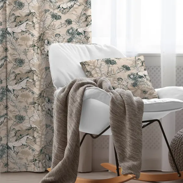 Salon Fon Perde Evim1560 Kumaşı Kalındır Duck Bezi Değildir- Mavi-beyaz