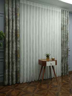 2021 Sezonu - Tül Dikey Zebra Perde - Fon Kumaşlı Tül Dikey Perde - Stor Tül Perde Hepsi Birarada- Sarı-füme-ekru