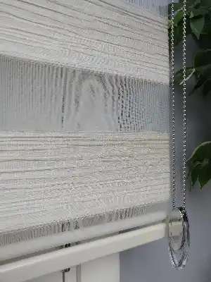 Renk Geçişli Pliseli Zebra Beyaz-krem Yeni Sezon Perle Home
