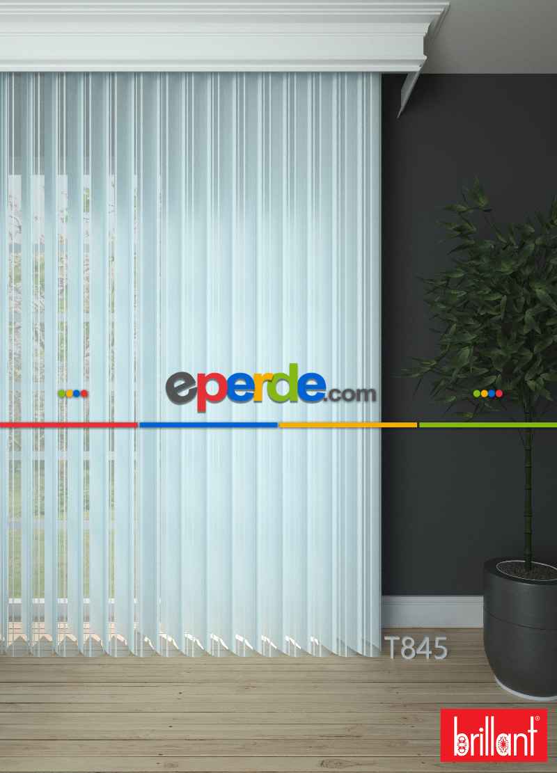 Brillant Akıllı Tül Perde Bebeksi Mavi Renkli Tül Dikey Zebra Perde Düz 1. Kalite