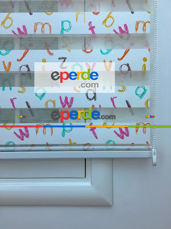 Zebra Perde- Dijital Alfabe Baskılı Zebra Perde- Diğer
