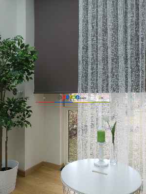 Fırsa Ürünü!! Hazır Ölçülü Spor Desen Fransız Dantel Patine Desenli Sık Pileli Tül Perde