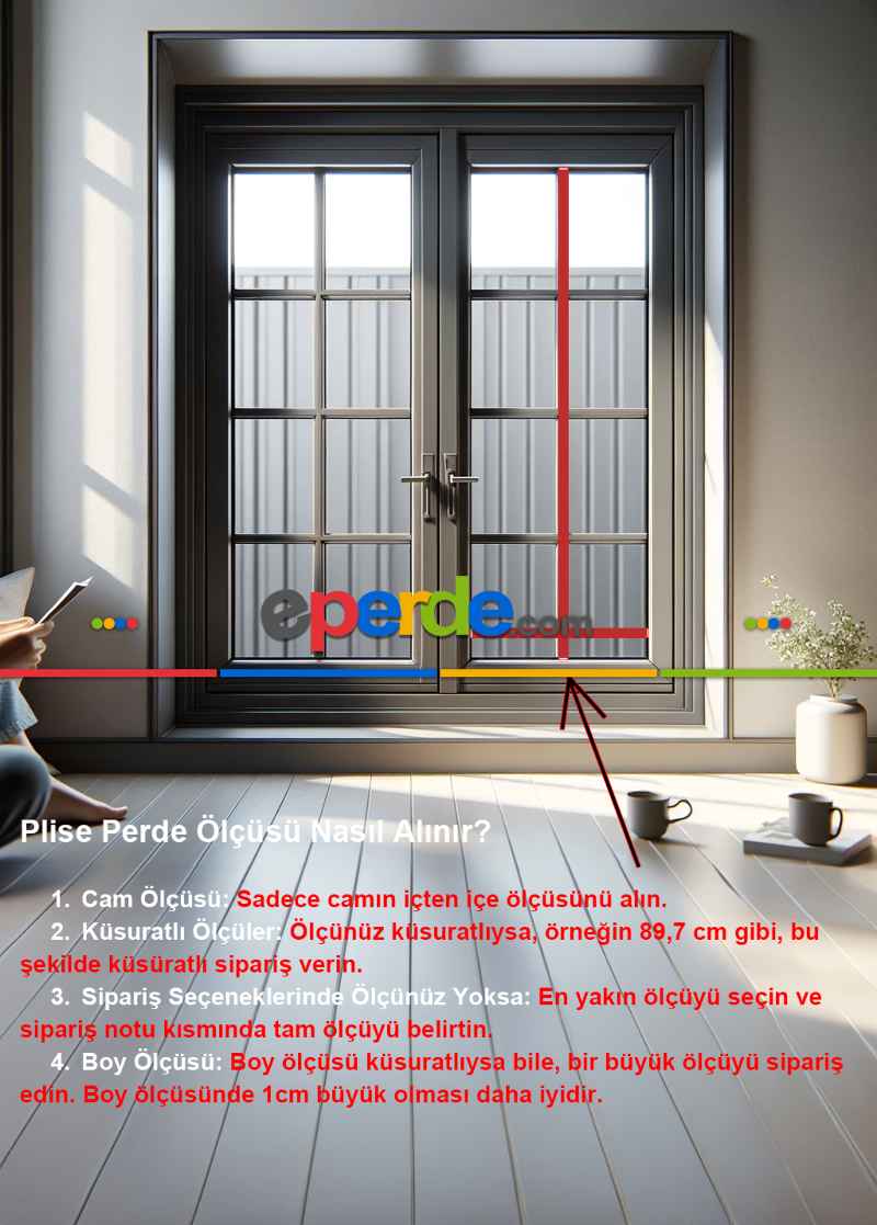 Mutfak Yapışkanlı Sistem - Tülsüz Plise Perde15 Renk ( Diğer Ürünümüzde Tüllü Seçenek Vardır Ürün Kodu 100168)