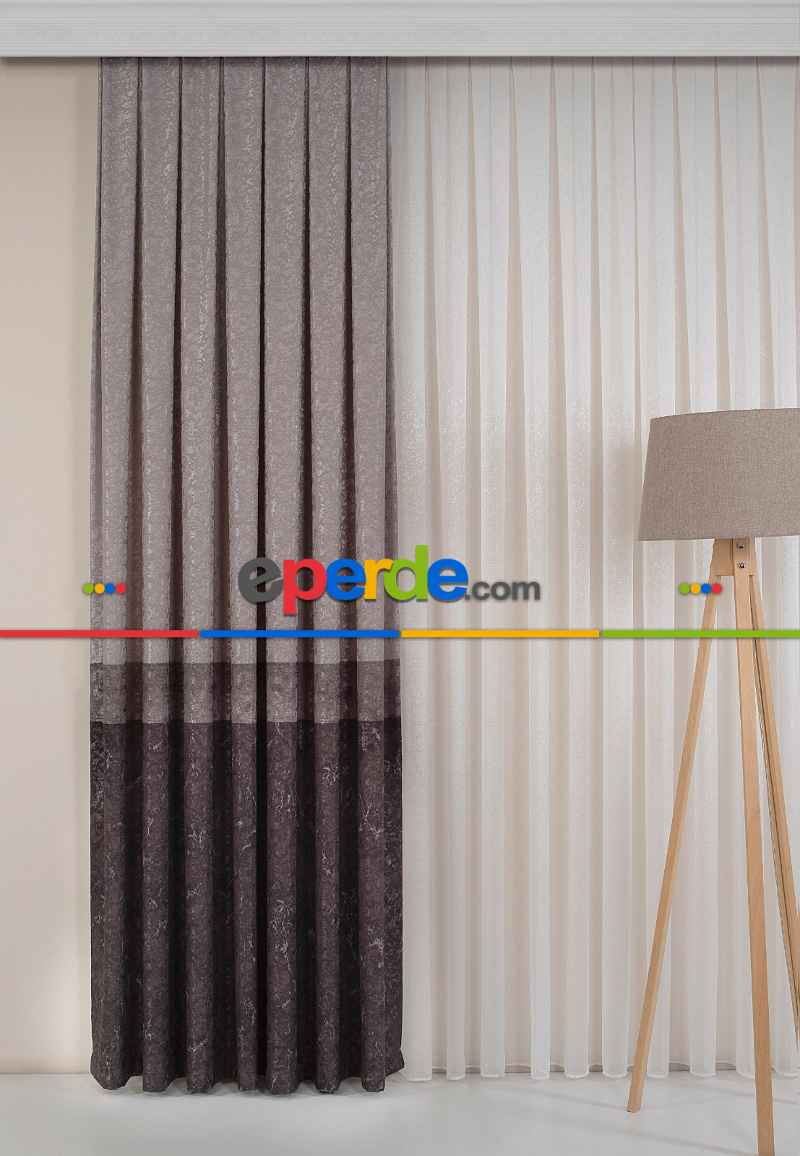 Fon Perde Brillant Flrorus Tasarım Model Renk Yeni Siya Gri Antrasit Fon Perde