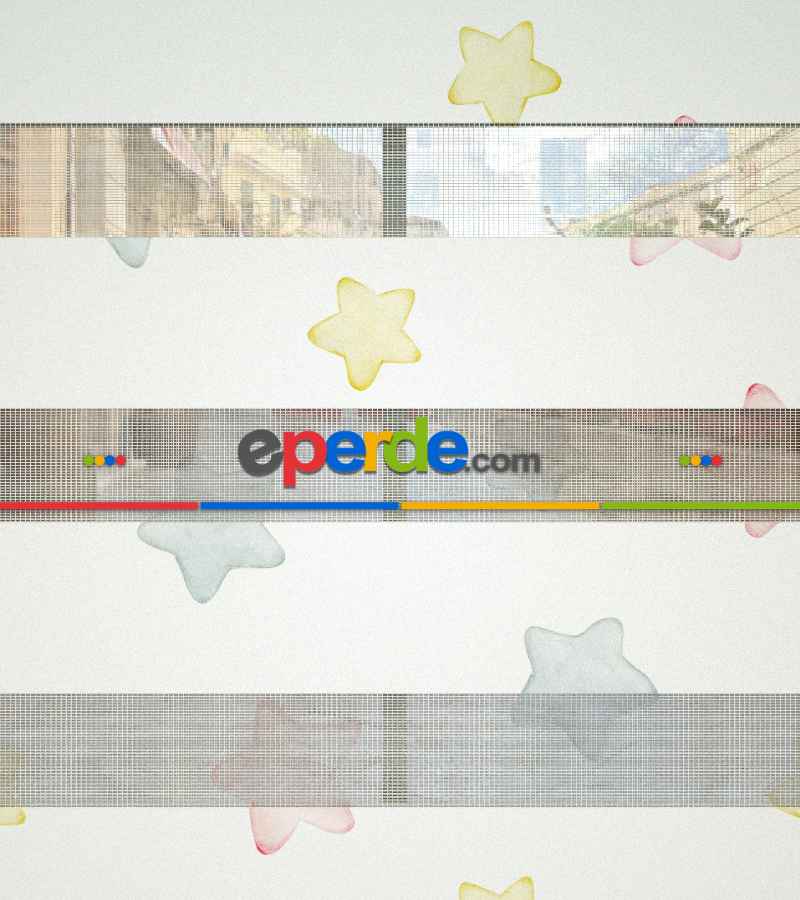 Yıldız Desenli Baskılı Zebra Perde- Çok Renkli