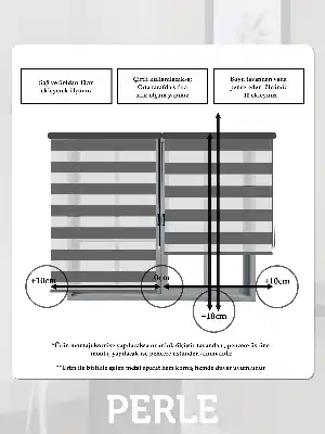 Koyu Gri Renk Bambu Stor Zebra Perde Yüksek Kalite Alüminyum Kasa Soft Bamboo