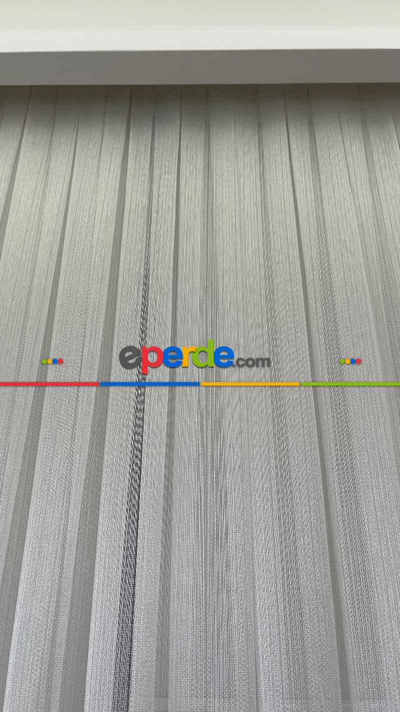 mutfak - Düz Çizgili Tül - İnci Tül - Dönergücü- Ekru