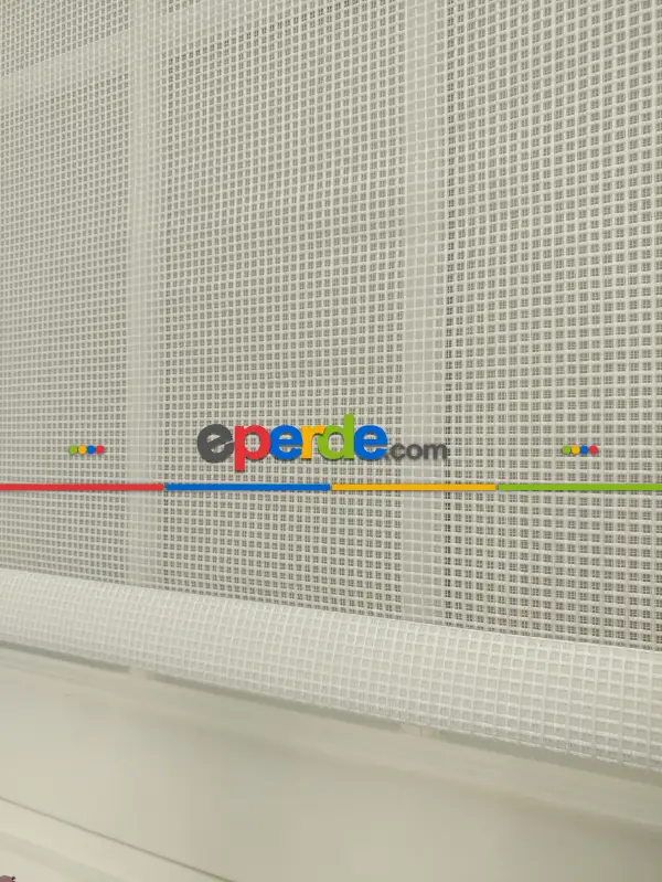 Salon - Tül Stor Wicker - Çiftli Sistem Tül Stor Perde