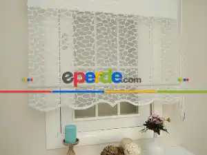 Oturma Odası - Çift Sistem Tül Stor Perde- Ekru