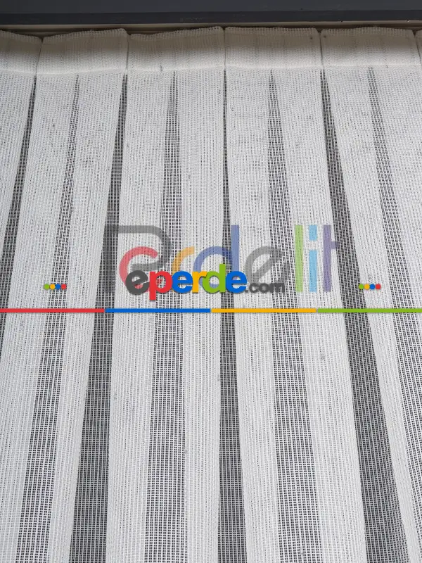 Yumuşak Dokulu Gümüş Damlacık Desenli File tül perde Ütü İstemez