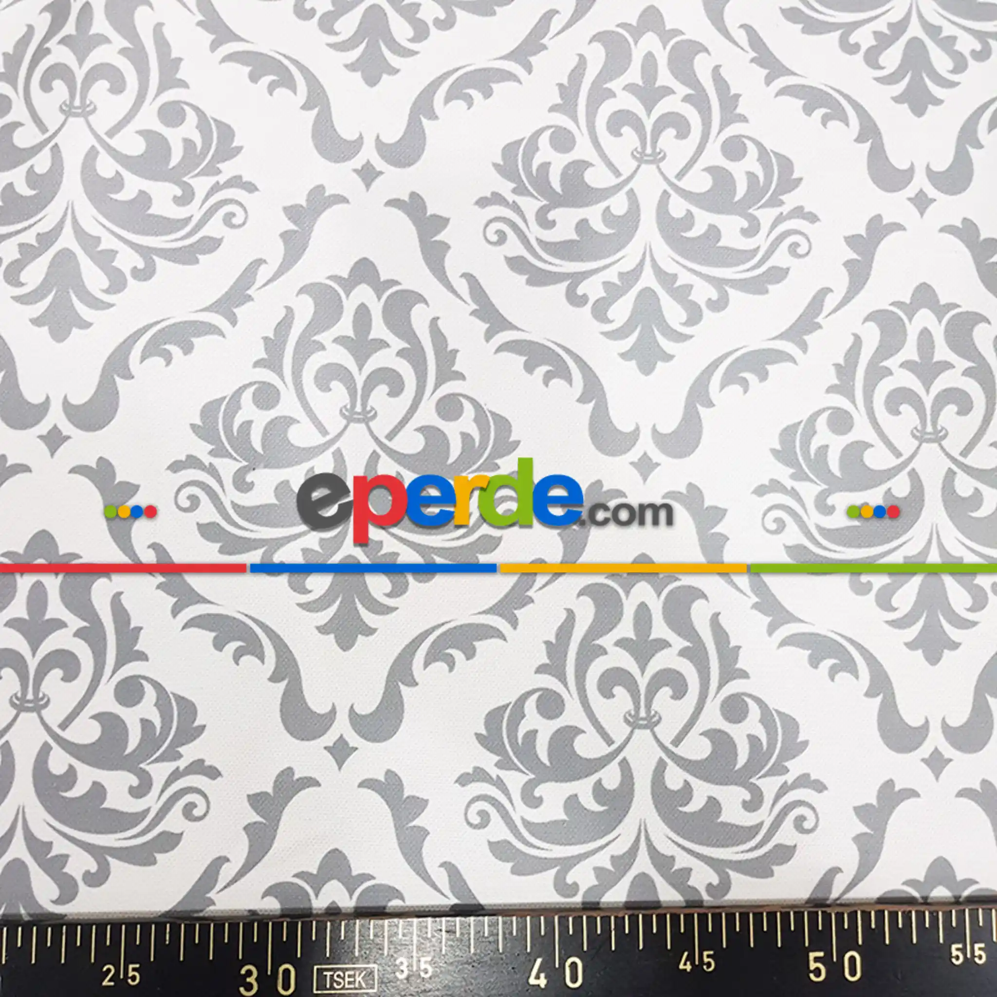 Salon - Etnik Desenli Fon Perde K415-3 Kumaşı Kalındır Duck Bezi Değildir- Gri-Füme-Antrasit