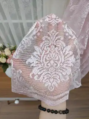 Pudra Pembe Tül Fon Perde- Pembe Pudra Pembe