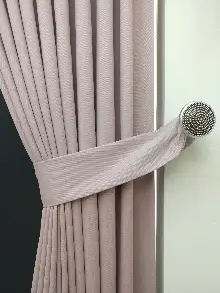 Düz Renk Dökümlü Fon Perde (150)- Pudra Pembe