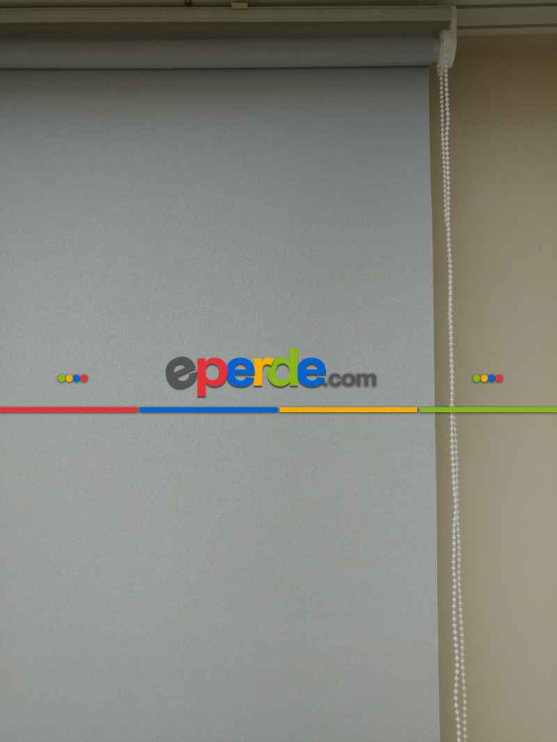 Gri Stor Perde Pastel Simli Serisi (pvc Kaplama) Kalın Dokulu- Gri Simli