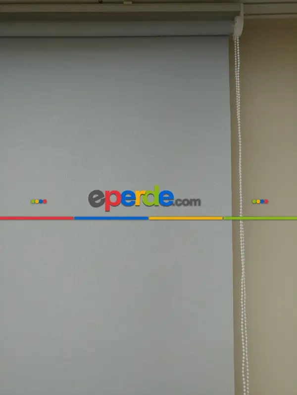 Salon Stor Perde - Gri Stor Perde Pastel Simli Serisi (pvc Kaplama) Kalın Dokulu- Gri Simli