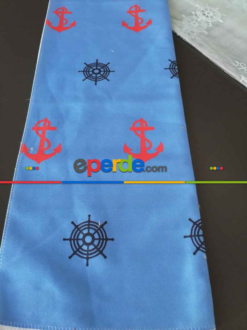 Milano Çocuk Odası Gemici Pano Fon - Mavi 50cm X 1cm 