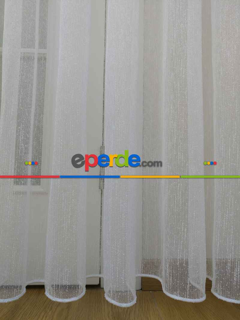 Oturma Odası - Ekru Şantuk Düz Tül Perde !!!özel İndirimli Fiyat